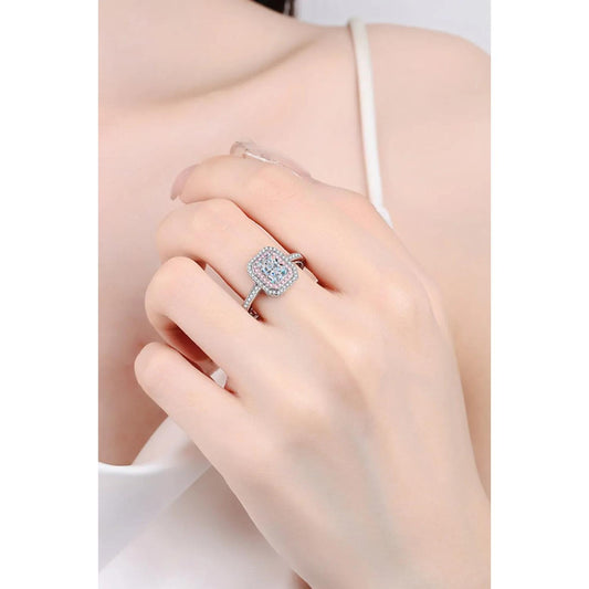1 Carat Moissanite 925 Sterling Silver Ring