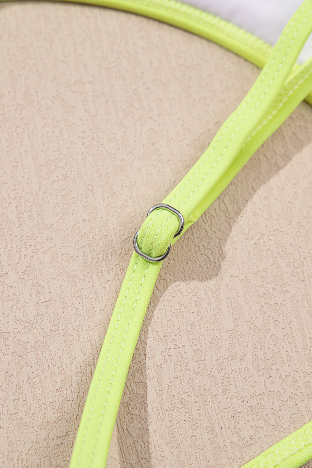 Rose Red Color Block High Waisted Sexy Bikini Set