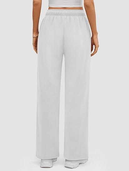 Womens Sweatpants Baggy Wide Fleece Lined Straight Leg Pants