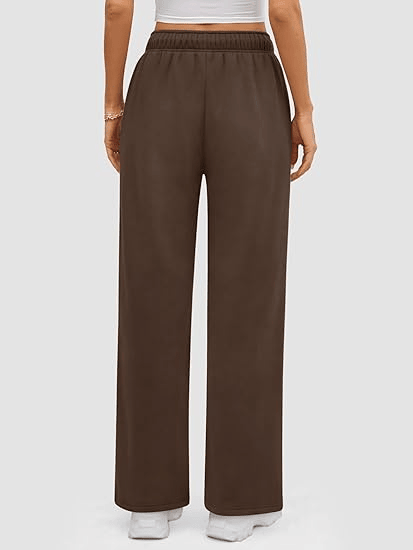 Womens Sweatpants Baggy Wide Fleece Lined Straight Leg Pants