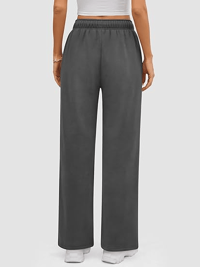 Womens Sweatpants Baggy Wide Fleece Lined Straight Leg Pants