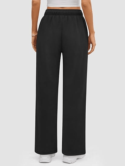Womens Sweatpants Baggy Wide Fleece Lined Straight Leg Pants