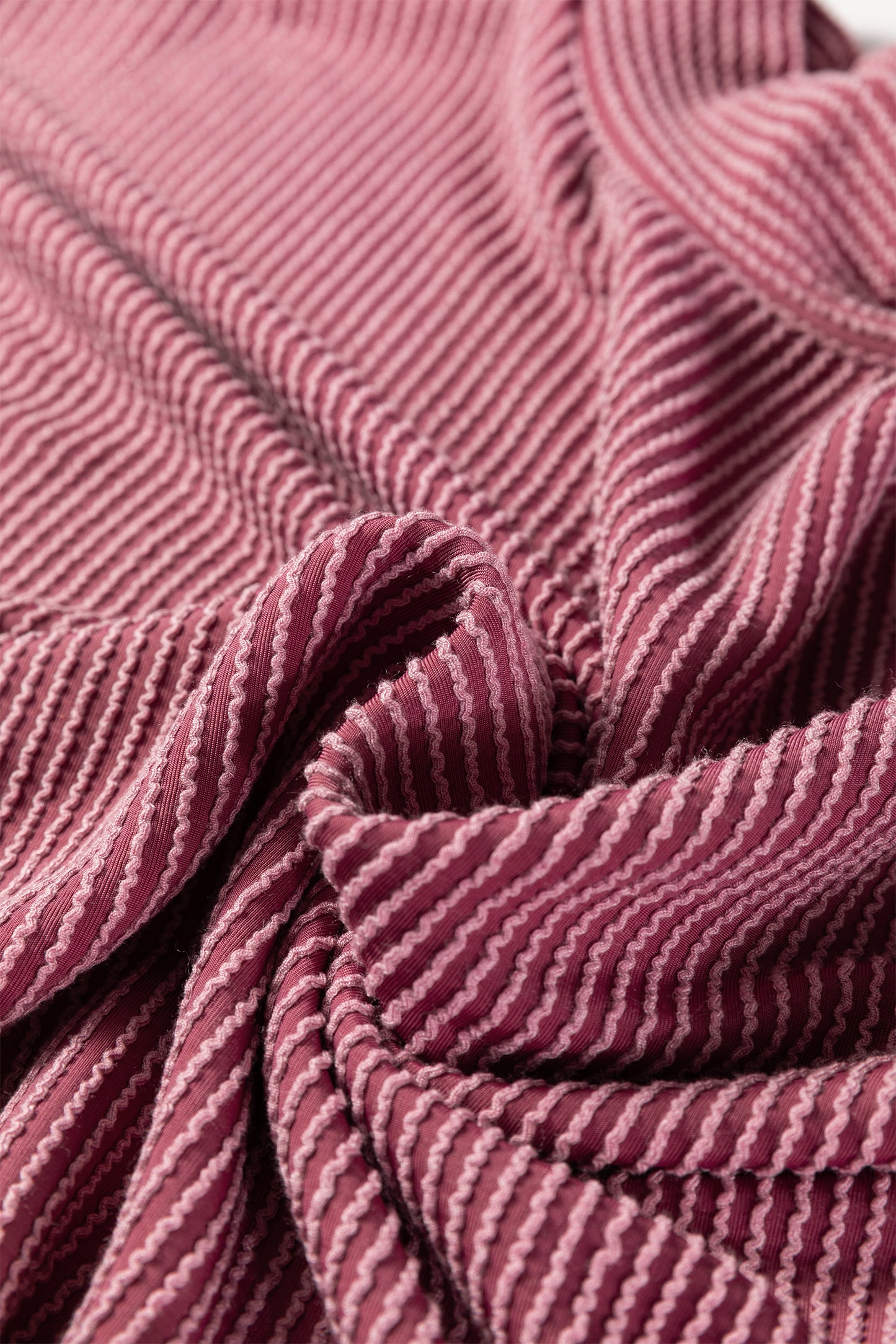 Dark Grey Twisted Ribbed High Neck Loose Tee Elastic High Waist Loose Pant Set