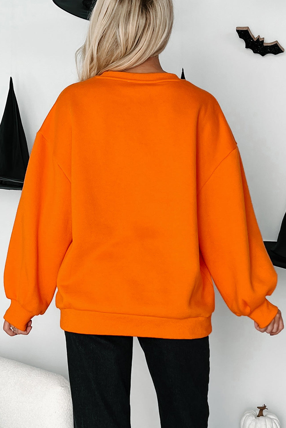 Carrot Dancing Critters Sequin Halloween Crewneck Sweatshirt