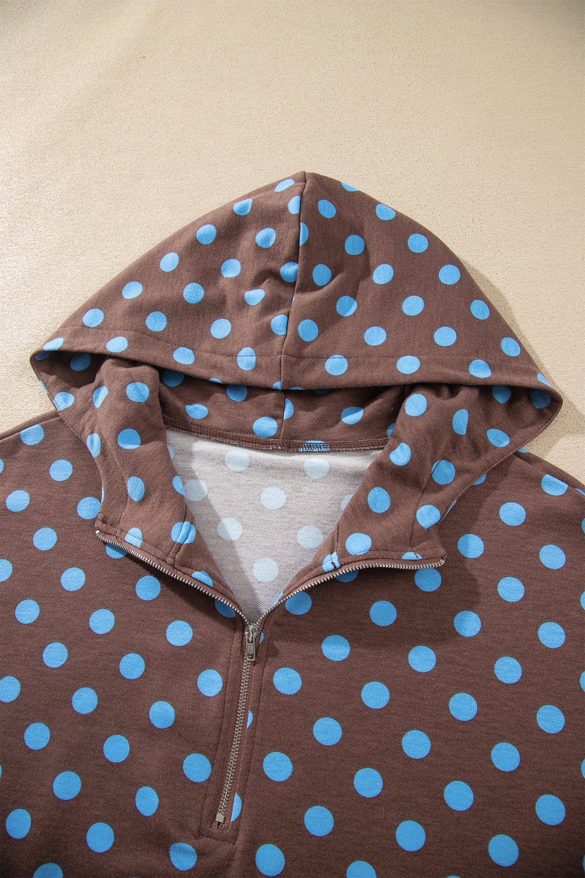 Pink Polka Dot Hooded Long Sleeve Top Casual Mini Skort Set