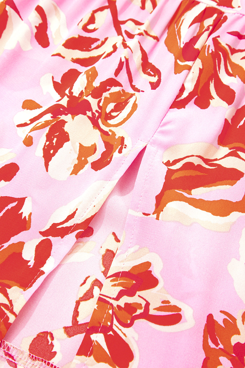 Blue Bohemian Floral Print Tiered Maxi Skirt with Split