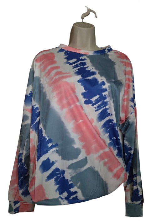 Tie-Dye Bliss Oversized Long Sleeve Top